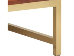 Mesa De Centro| Mesa de centro 67x67x45cm madeira de acácia maciça mel PT642252 Castanho