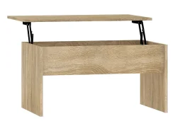 Mesa De Centro| Mesa de centro 80x50,5x41,5cm madeira processada carvalho sonoma PT421109 Castanho