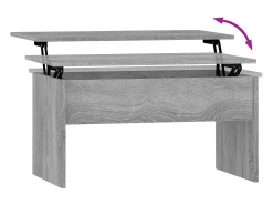 Mesa De Centro*vidaxl Mesa de centro 80x50,5x41,5cm madeira processada sonoma cinza Cinzento