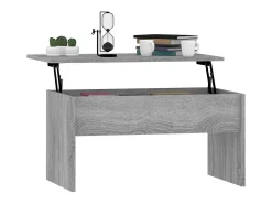 Mesa De Centro*vidaxl Mesa de centro 80x50,5x41,5cm madeira processada sonoma cinza Cinzento