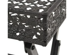 vidaxl Mesa de chá dobrável estilo vintage metal 58x35x72 cm^ Mesa De Apoio