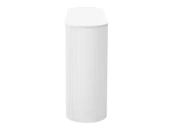 Consola|Merax Mesa de consola elegante para hall de entrada - 120 x 33 x 76 cm - com 2 gavetas + frente curva - MDF - branca Branco