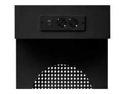 Merax Mesa de consola elegante para hall de entrada - 120 x 35,5 x 76,5 cm - com gavetas + pés ajustáveis - MDF - preta^ Consola
