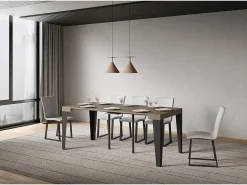 Consola*ITAMOBY Mesa de consola extensível 90x40/196 cm Flame Small cinza pomba Bege