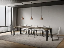 Consola|ITAMOBY Mesa de consola extensível 90x40/300 cm Cinza pomba flamejante Bege