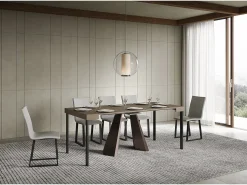 Consola*ITAMOBY Mesa de consola extensível 90x40/300 cm Cinza pomba diamante Taupe
