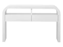 Discount Merax Mesa de consola moderna para hall de entrada - 120 x 35,5 x 76,5 cm - com 2 gavetas + prateleira - MDF - branca Branco