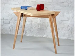 Sale Mesa de consola pequena extensível 45x90cm Envelope Carvalho Castanho