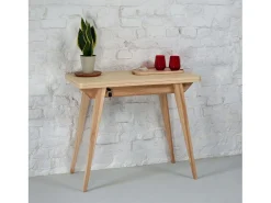 Sale Mesa de consola pequena extensível 45x90cm Envelope Carvalho Castanho