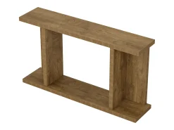 Outlet Tribesigns Mesa de Console de 140cm, Mesa de Entrada Rustica de 2 Andares para Atrás do Sofá Castanho