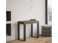 New ITAMOBY Mesa de console extensível Tecno Small Premium cinza pomba 90x40/196 cm Taupe