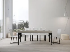 Consola*ITAMOBY Mesa de Console Extensível Paxon Premium Cashmere 90x40/300 cm Cinzento