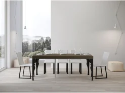 ITAMOBY Mesa de console extensível Paxon Small Premium cinza-pombo 90x40/196 cm^ Consola