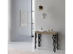ITAMOBY Mesa de console extensível Karamay Small Premium cinza-pombo 90x40/196 cm^ Consola