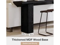 Sale Tribesigns Mesa de Console para Entrada, Mesa de Sofá Longa e Fina Preta de 160cm Preto