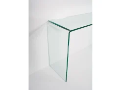 Consola|ITAMOBY Mesa de console Smalle em vidro curvado 120x40x80 cm Transparente