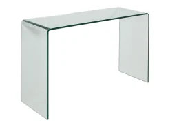 Discount ITAMOBY Mesa de console Smalle em vidro curvado 100x40x80 cm Transparente