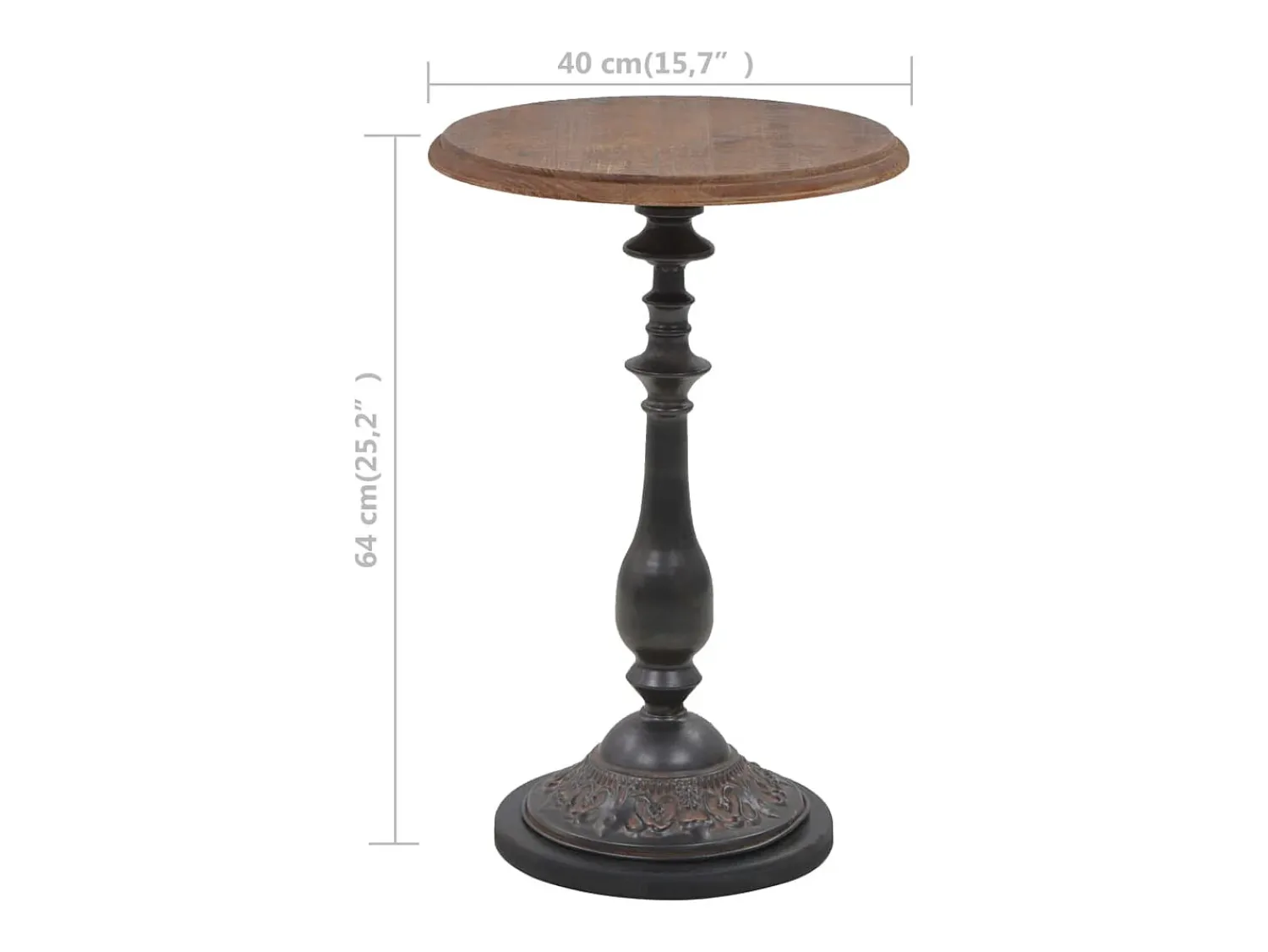 Mesa De Apoio*vidaxl Mesa de extremidade madeira de abeto maciça 40x64 cm castanho Natural claro