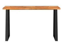 Consola| Mesa de jantar c/ bordas vivas 140x40x80 cm acácia maciça PT535089 Castanho