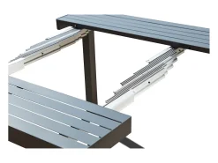 Concept-Usine Mesa de jardim extensível em alumínio para 2-6 pessoas OLAHO Consola extensível de exterior Cinza escuro Moderna e Prática^ Consola