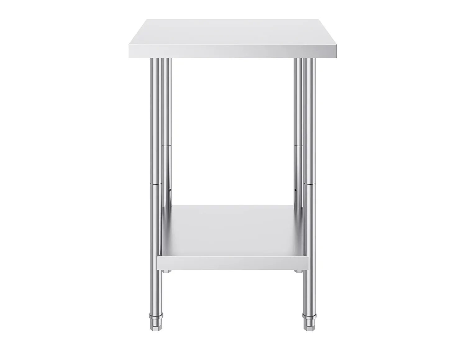 Móvel De Arrumação| Mesa de Trabalho de Cozinha SucceBuy 60.96x60.96x86.36 cm, Posto de Trabalho Alimentar Comercial Prateado