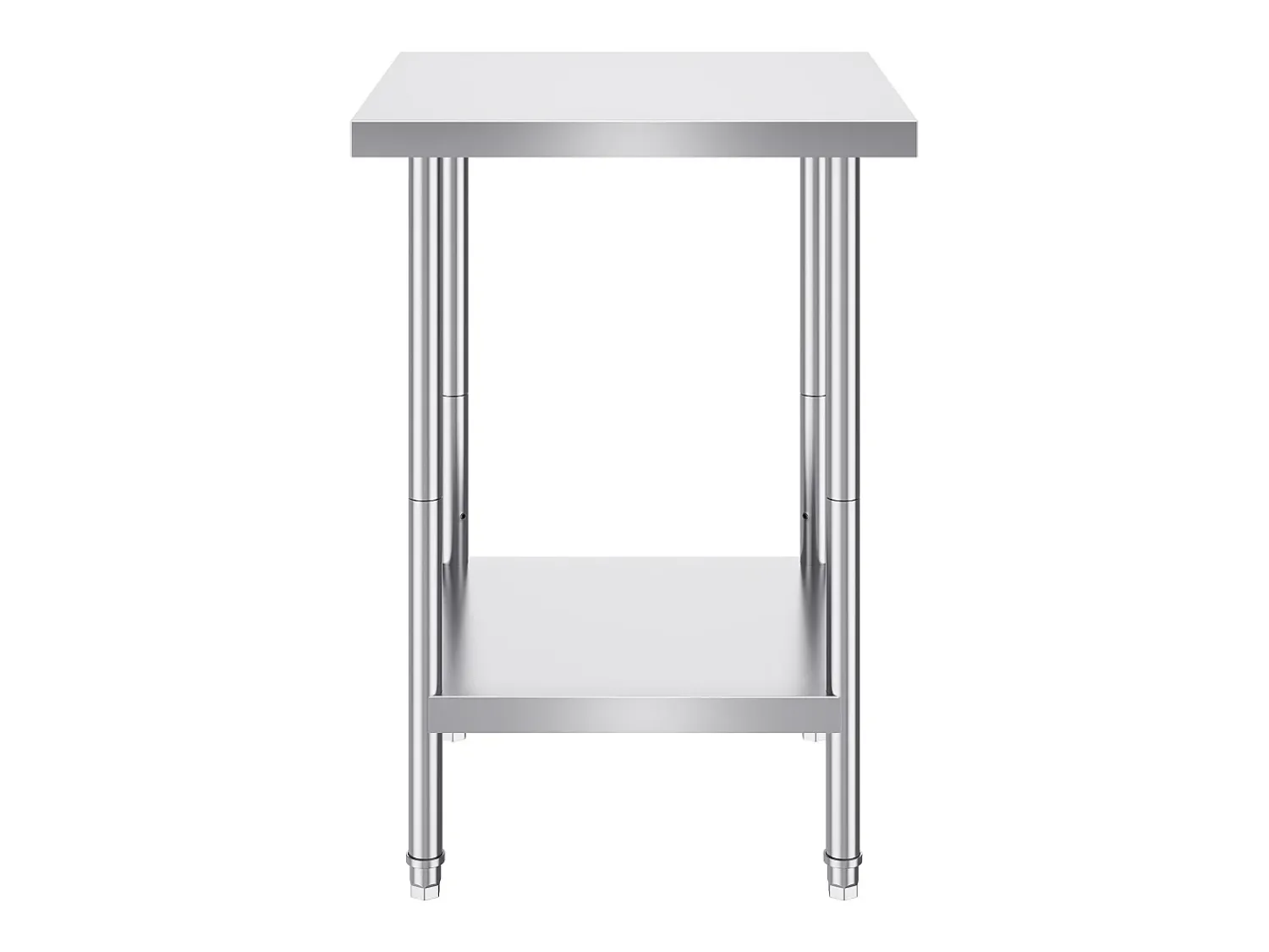 Móvel De Arrumação| Mesa de Trabalho de Cozinha SucceBuy 60.96x60.96x86.36 cm, Posto de Trabalho Alimentar Comercial Prateado