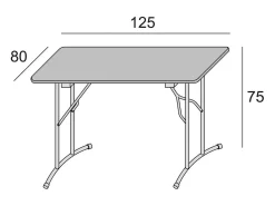 Dmora Mesa dobrável Daccurs, Mesa de camping com pernas metálicas dobráveis, Mesa de jantar moderna multiuso, 100% Fabricado na Itália, 125x75h80 cm, Carvalho e Cinza^ Mesa De Centro
