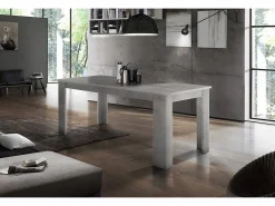 Dmora Mesa extensível Natan, Consola extensível até 12 lugares, Consola extensível 100% Fabricado em Itália, 160/210x90h75 cm, Cinzento