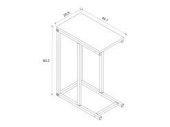 VCM Mesa lateral & mesa de café Insasi Branco A. 63 x L. 26 x P. 46 cm^ Mesa De Apoio