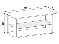 Mesa De Apoio|VCM Mesa lateral & mesa de café Wanilo Branco A. 45 x L. 95 x P. 45 cm Multicor