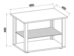 Online VCM Mesa lateral & mesa de café Wanilo Branco A. 45 x L. 65 x P. 45 cm Multicor