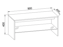 Mesa De Apoio*VCM Mesa lateral & mesa de café Wisal Carvalho mel A. 40 x L. 90 x P. 40 cm Multicor