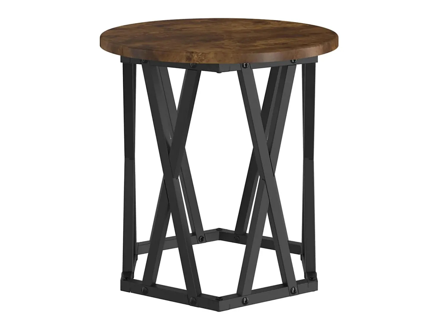 Mesa De Centro| Mesa Lateral 2 pcs Carvalho fumado 50x50x40 cm Castanho