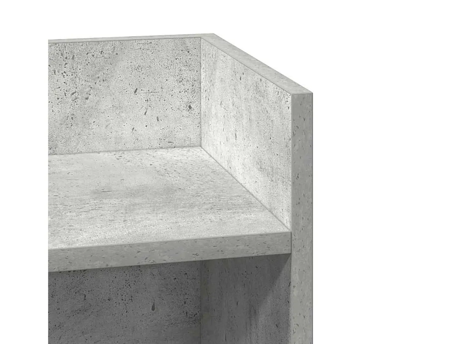 vidaxl Mesa lateral com prateleira 110x50x103 cm cimento^ Mesa De Apoio