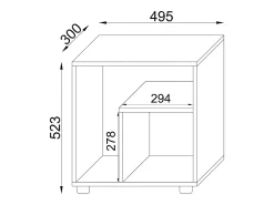 VCM Mesa lateral de madeira | Mesa de café simples | Dimensões A. 55 x L. 50 x P. 30 cm | Mesa de cabeceira | Mesa de café - Zeito (antracite / mel de carvalho)^ Mesa De Apoio