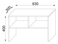 Hot VCM Mesa lateral de madeira | mesa de café lisa | dimensões aprox. A. 63 x L. 40 x P. 30 cm | Mesa de estar | Mesa de centro - Nachto (Sonoma oak (Sägerau)) Multicor