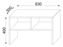 VCM Mesa lateral de madeira | mesa de café lisa | dimensões aprox. A. 40 x L. 63 x P. 30 cm | Mesa de estar | Mesa de centro - Nachto S (Branco)^ Mesa De Apoio