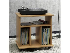 Móvel De Tv|VCM Mesa lateral de madeira | Mesa de centro simples | Rodízios Sofáticos | Dimensões aprox. A. 59 x L. 60 x P. 45 cm | mesa de café rollbar - Tabina (faia) Multicor