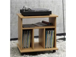 Móvel De Tv|VCM Mesa lateral de madeira | Mesa de centro simples | Rodízios Sofáticos | Dimensões aprox. A. 59 x L. 60 x P. 45 cm | mesa de café rollbar - Tabina (faia) Multicor