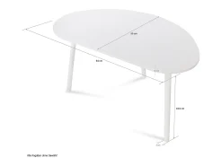 Mesa De Apoio* Mesa Lateral 84x43,5x50 cm branca Branco