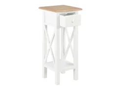 Mesa De Apoio*vidaxl Mesa lateral 27x27x65,5 cm madeira Branco
