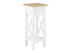 Mesa De Apoio*vidaxl Mesa lateral 27x27x65,5 cm madeira Branco