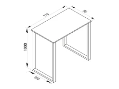 Móvel De Bar|VCM Mesa Bar | Tresen | Mesa em pé | Mesa alta | Mesa Bartresen - Xona 110x80 cm (Prata / Branco) Multicor