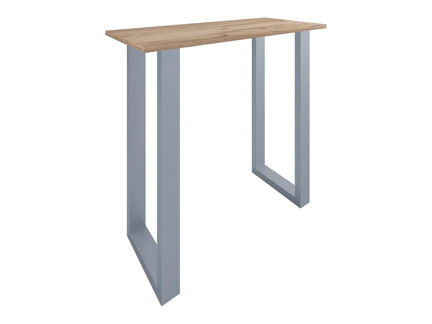 VCM Mesa Bar | Tresen | Mesa em pé | Mesa alta | Mesa Barba Bar - Xona 110x50 cm (Prata / Carvalho Mel)^ Móvel De Bar
