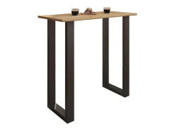 Móvel De Bar|VCM Mesa Bar | Tresen | Mesa em pé | Mesa alta | Mesa Barba Bar - Xona 110x50 cm (Preto / Carvalho Mel) Multicor