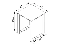 Móvel De Bar*VCM Mesa Bar | Tresen | Mesa em pé | Mesa alta | Mesa Bartresen - Xona 80x80 cm (Prata / Branco) Multicor