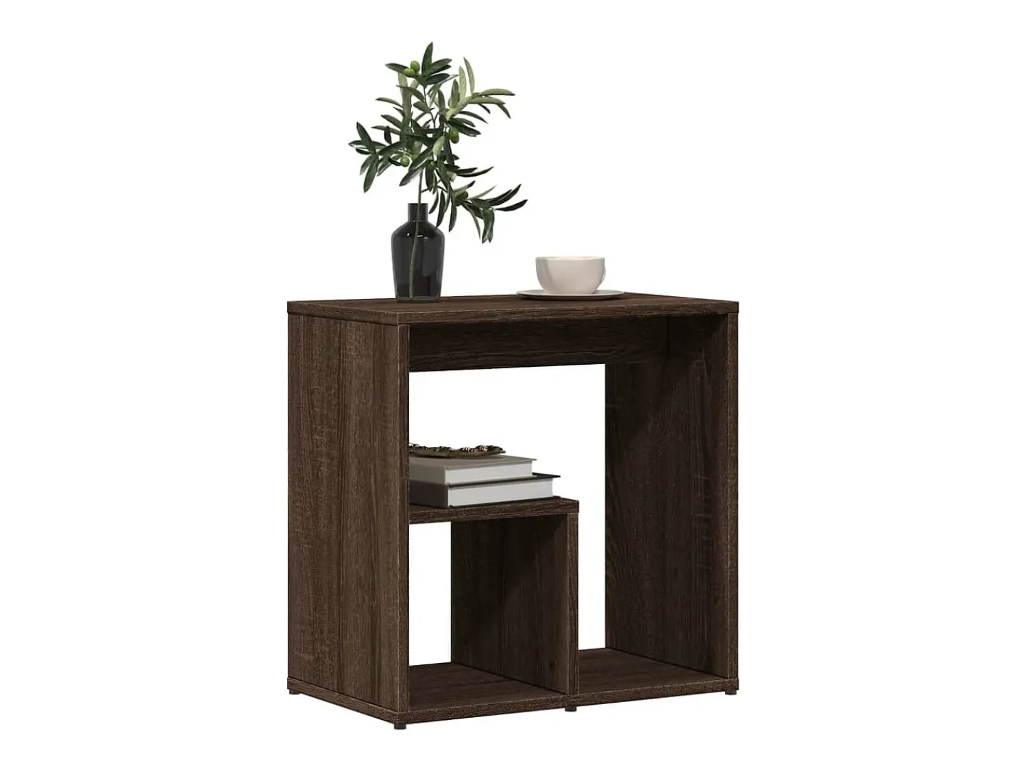 Mesa De Apoio* Mesas apoio 2pcs 50x30x50cm derivados madeira carvalho PT720633 Castanho