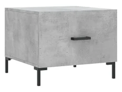 Mesas centro 2 pcs 50x50x40 cm madeira processada cinza cimento PT434055^ Mesa De Centro