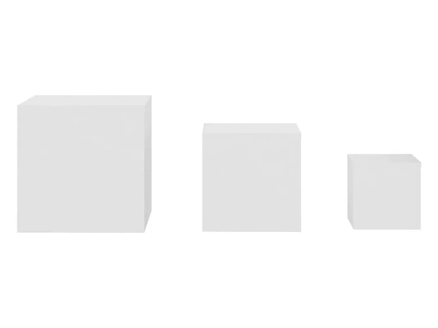 Mesa De Centro| Mesas de apoio 3 pcs derivados de madeira PT202764 Branco