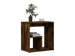 Mesa De Apoio*vidaxl Mesas de apoio 2 pcs 50x30x50 cm deriv. madeira carvalho fumado Natural claro